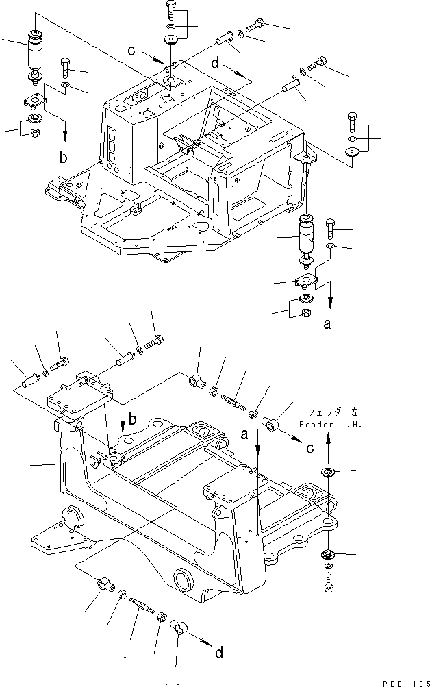 TURN FRAME 198-56-42110 KOMATSU