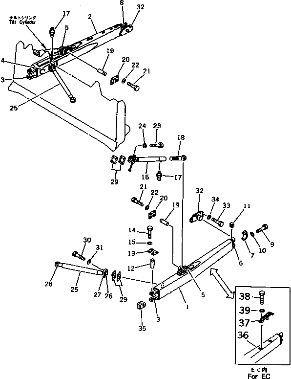 FRAME,L.H. (FOR EC) 154-71-32210 KOMATSU