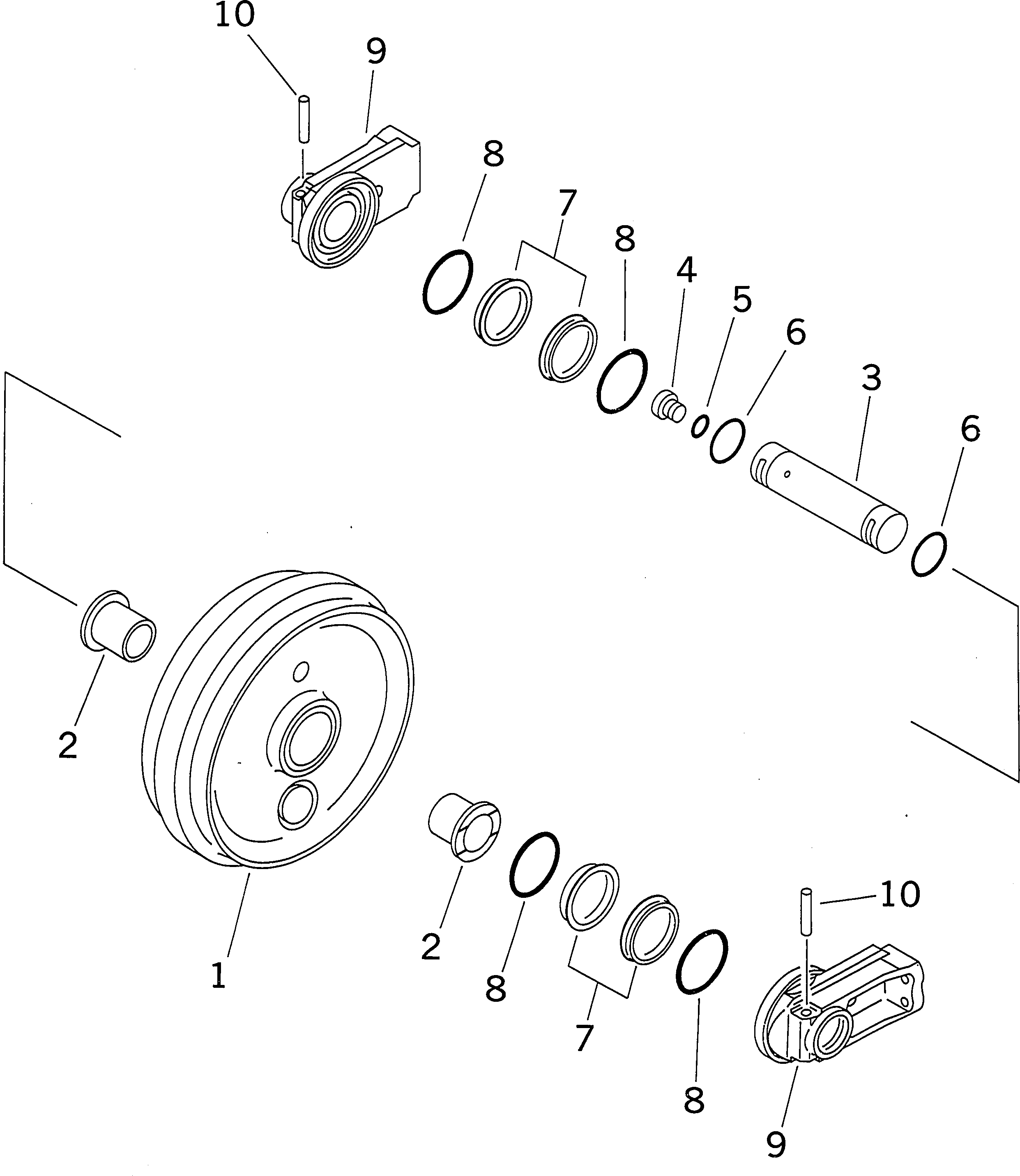 FRONT IDLER ASS'Y 207-30-00280 KOMATSU