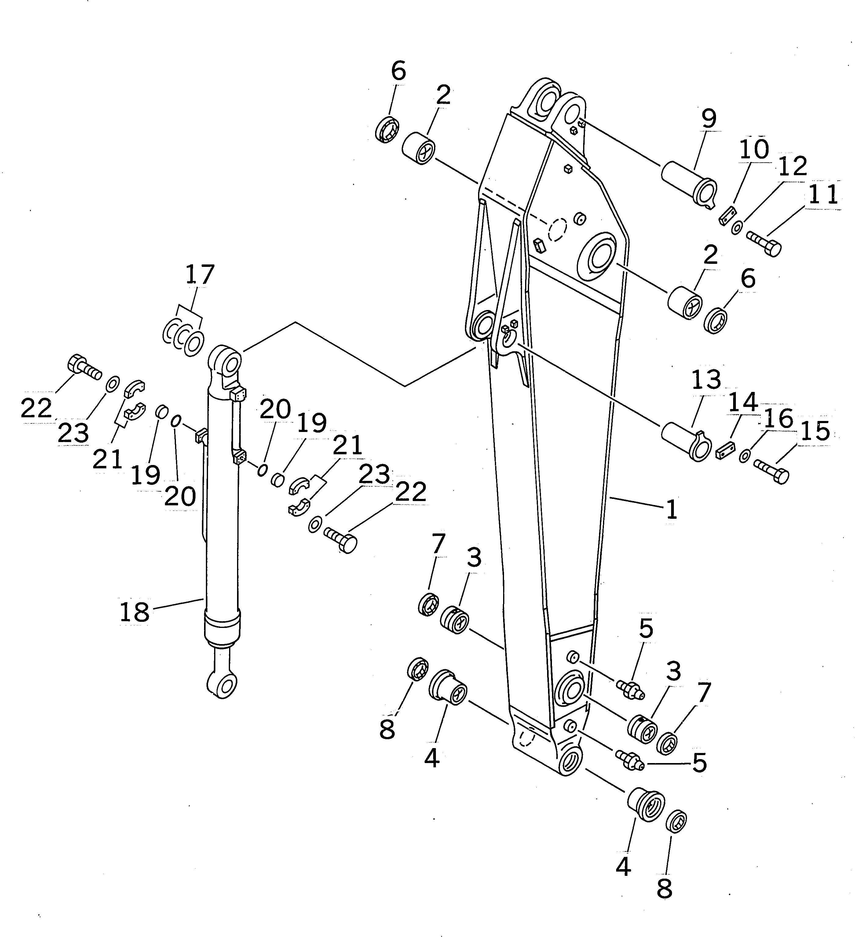 BUCKET CYLINDER G.,(SEE FIG.Y1620-41A1) (\8\208-63-X8230) KOMATSU