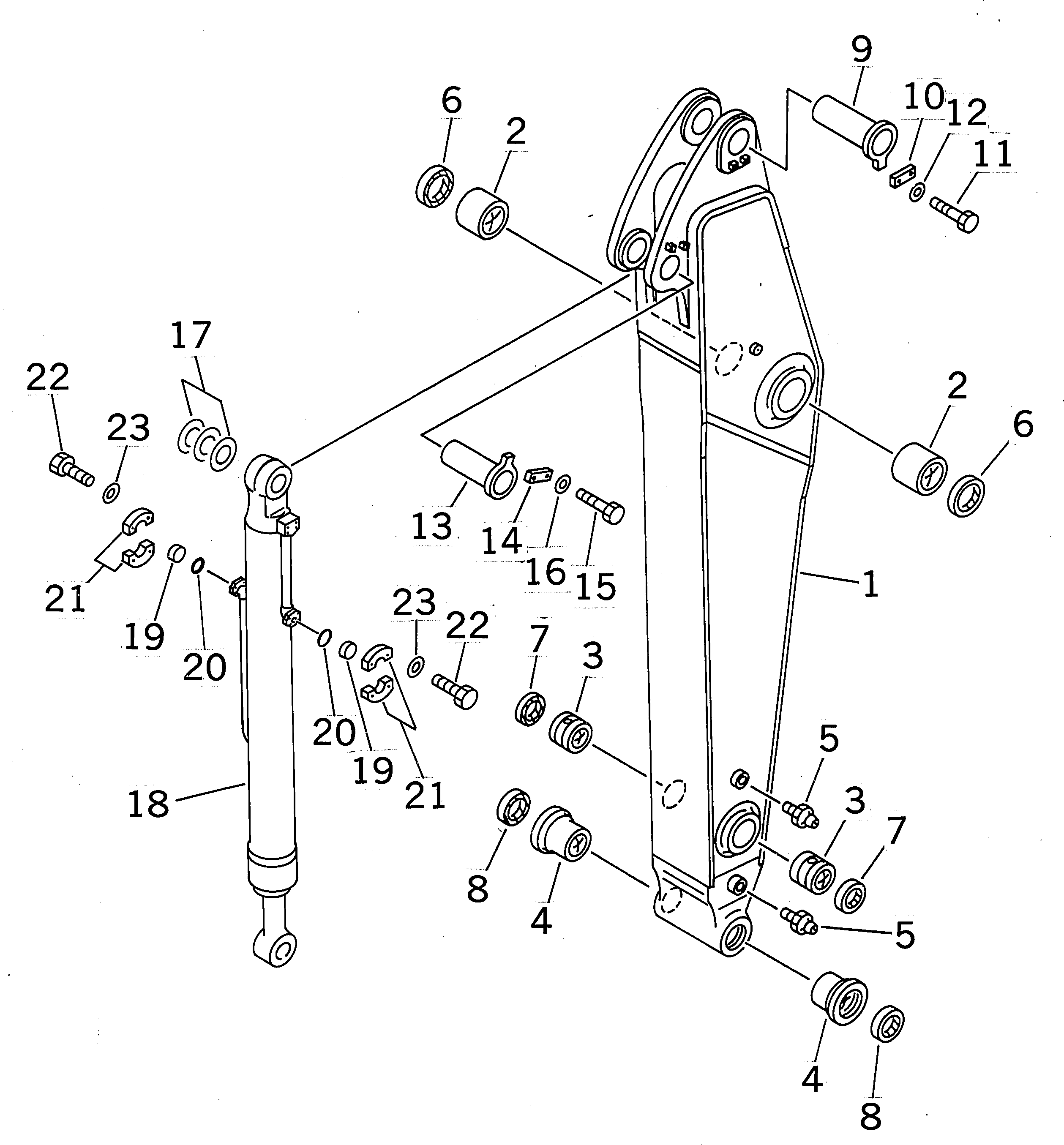 SHORT ARM ASS'Y 208-944-0211 KOMATSU