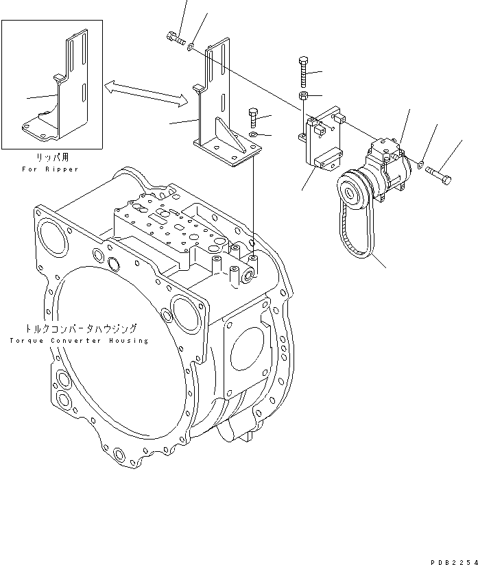 BRACKET,(FOR RIPPER) 19M-979-1112 KOMATSU