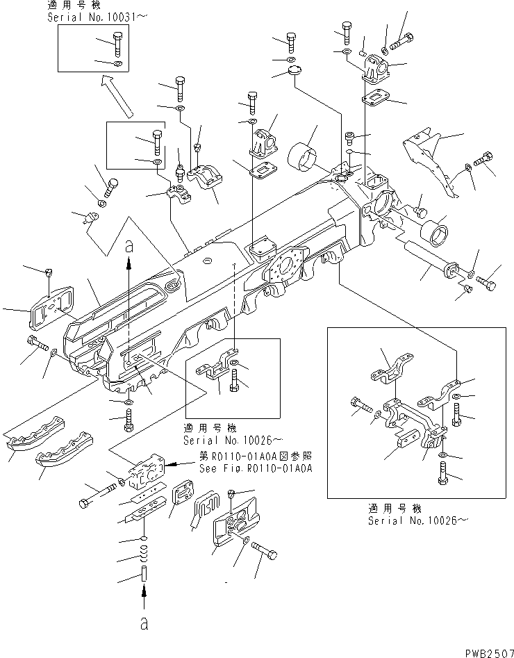 FRAME,TRACK, L.H. 19M-30-21110 KOMATSU