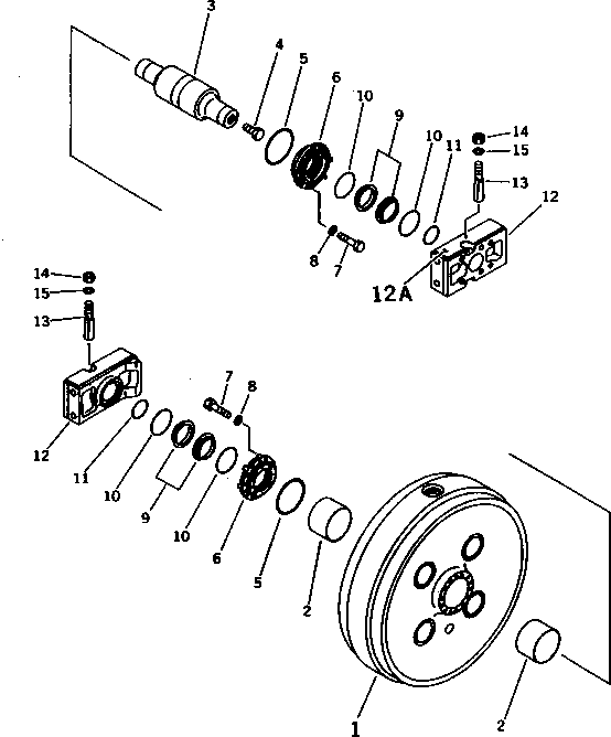 FRONT IDLER ASS'Y 19M-30-00012 KOMATSU