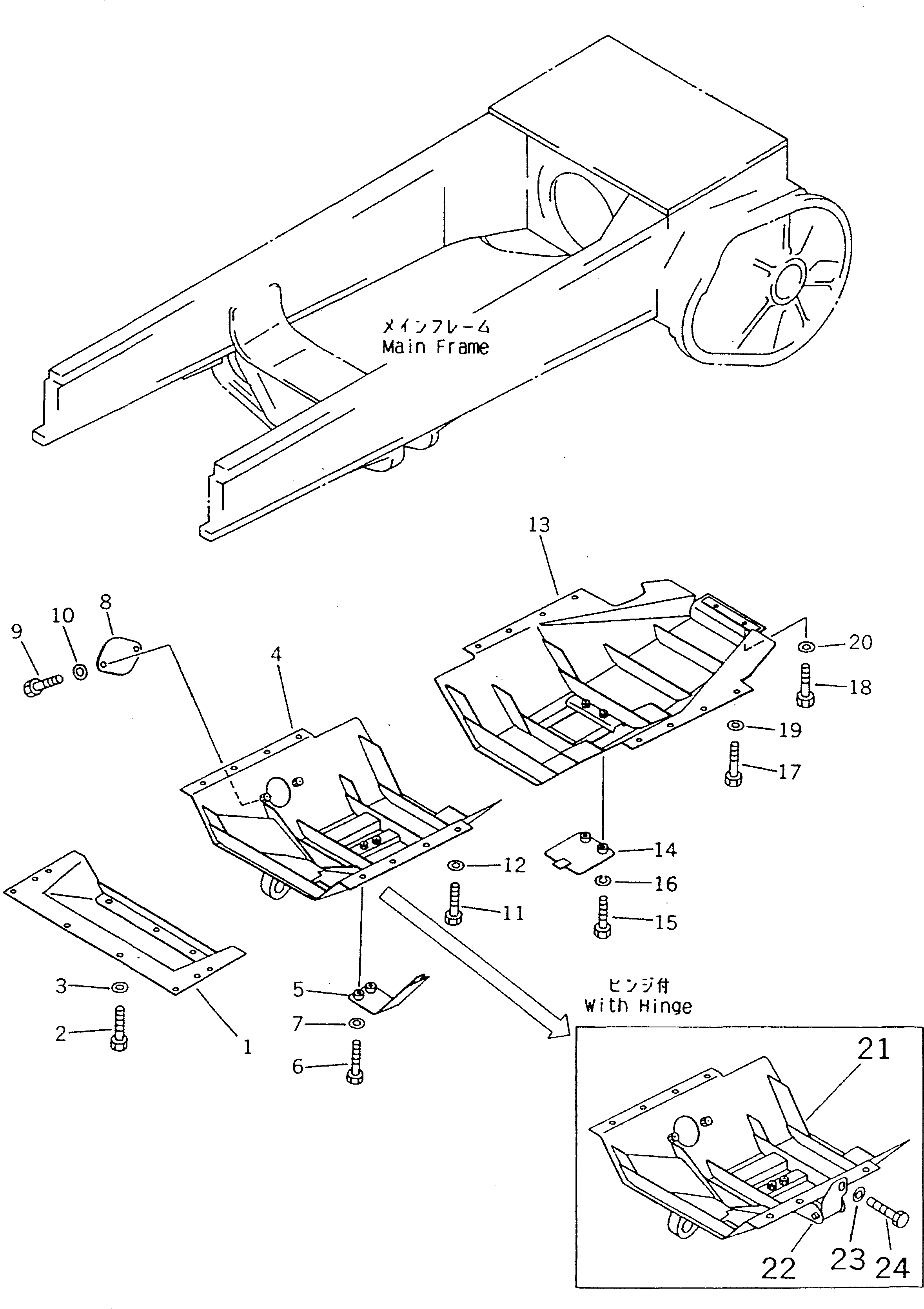 COVER,(WITH HINGE) 15A-54-16160 KOMATSU