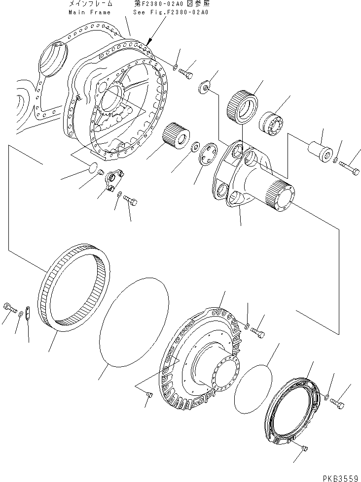 FINAL DRIVE ASS'Y,(B) (195-27-00421) KOMATSU