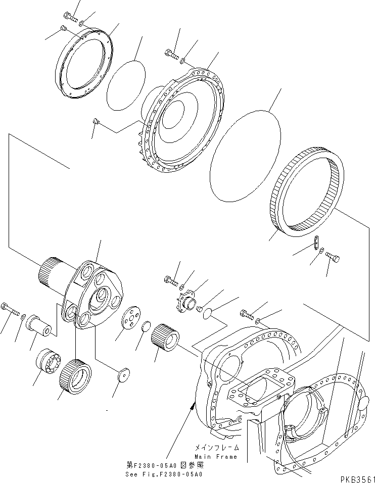 FINAL DRIVE ASS'Y,(B) (195-27-00431) KOMATSU