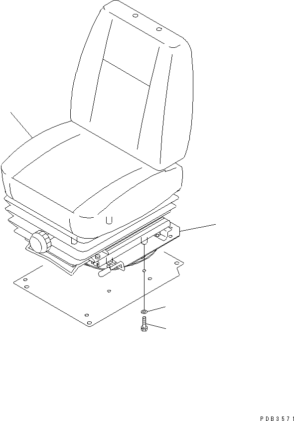 OPERATOR'S SEAT A. 195-57-41210 KOMATSU