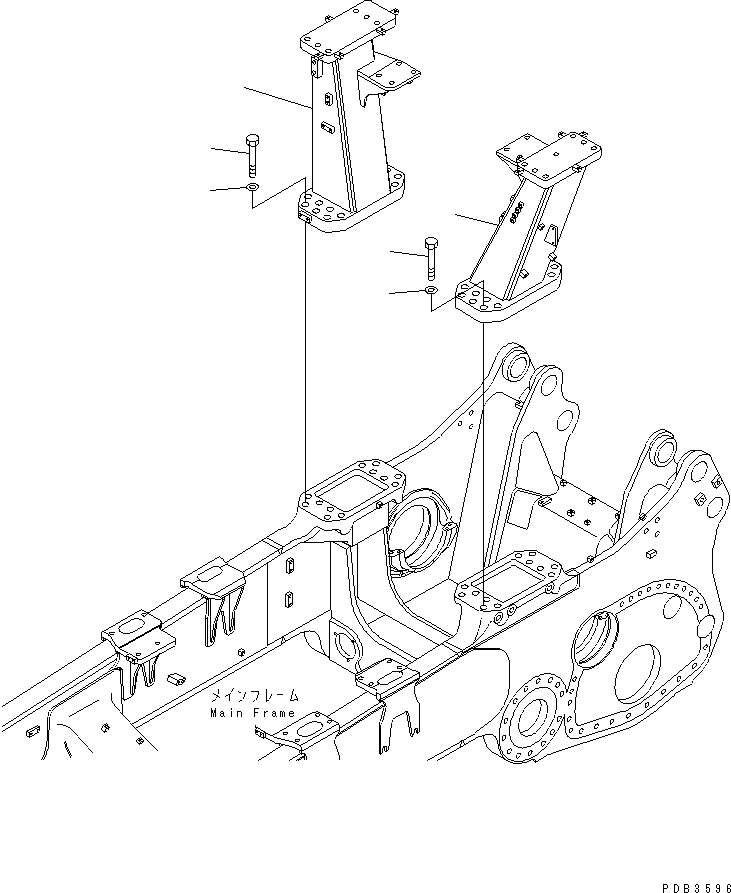 Кронштейн правый 195-54-68121 KOMATSU