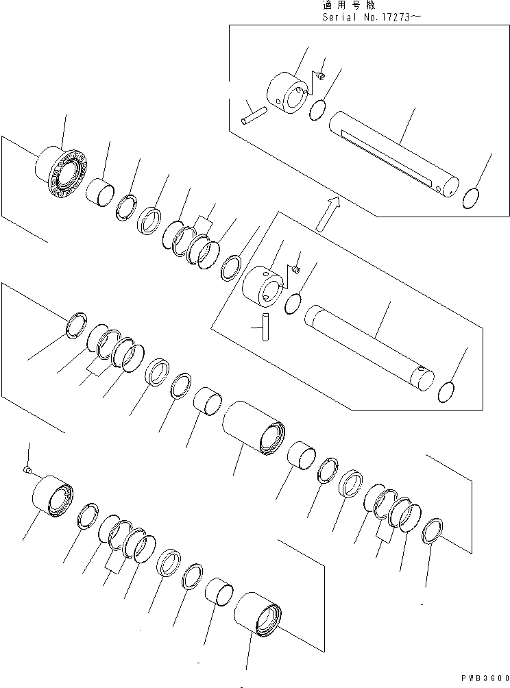 PIN ASS'Y,(B) 195-30-01641 KOMATSU