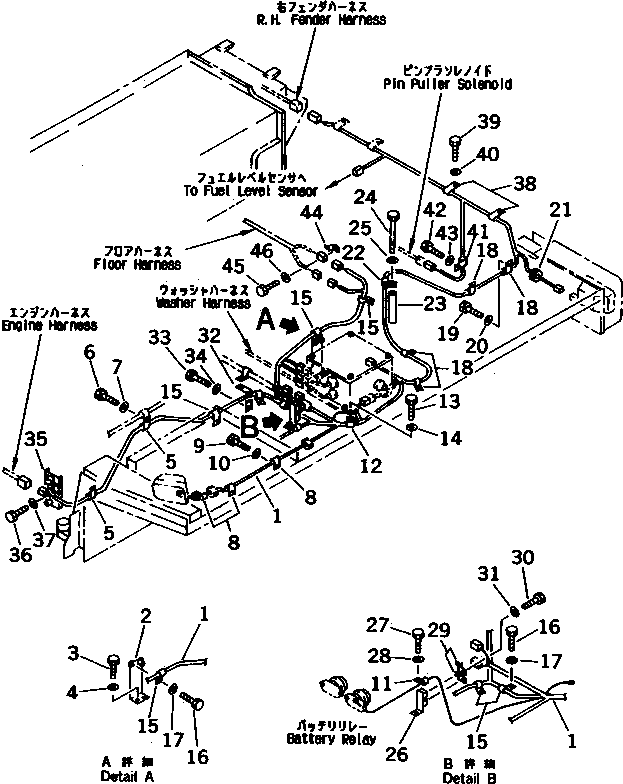 WIRING HARNESS,(AUSTRALIA SPEC.) 195-06-47150 KOMATSU