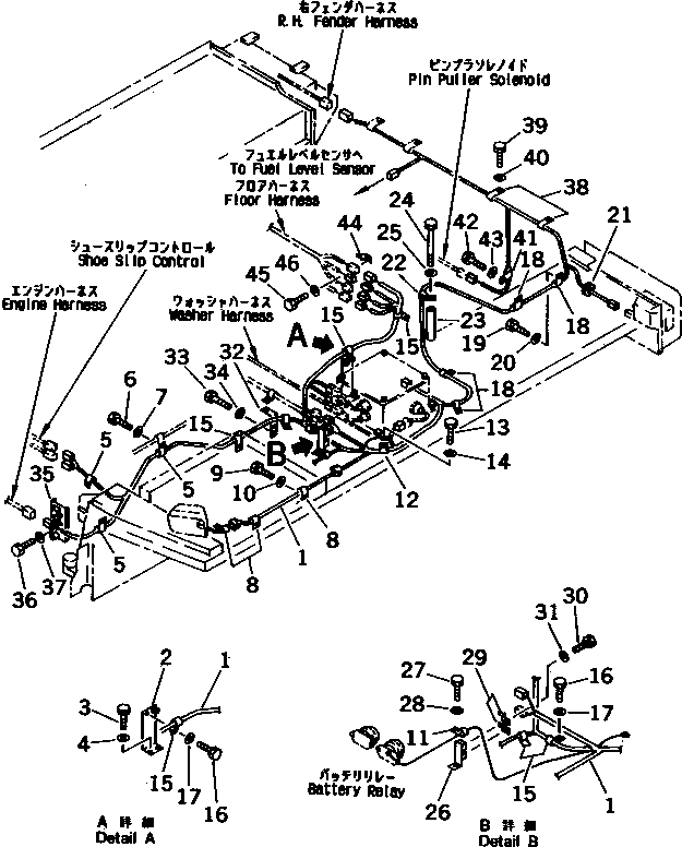 WIRING HARNESS,(REINFORCED TYPE) 195-06-53160 KOMATSU