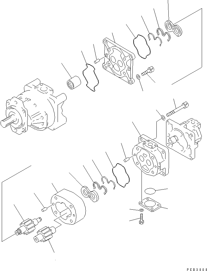 PUMP ASS'Y,(SAR71) 705-32-37430 KOMATSU