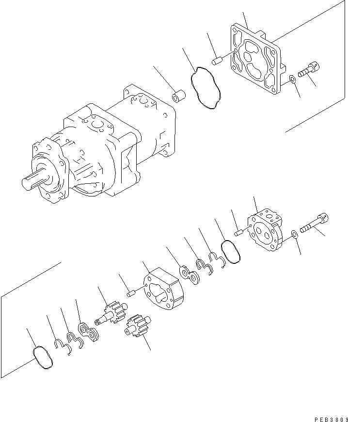 PUMP ASS'Y,(SAR22) 705-32-27540 KOMATSU