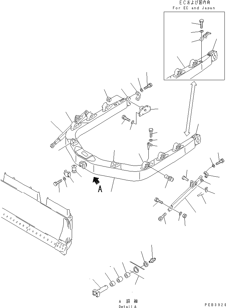 FRAME,(FOR EC AND JAPAN) 154-70-45230 KOMATSU