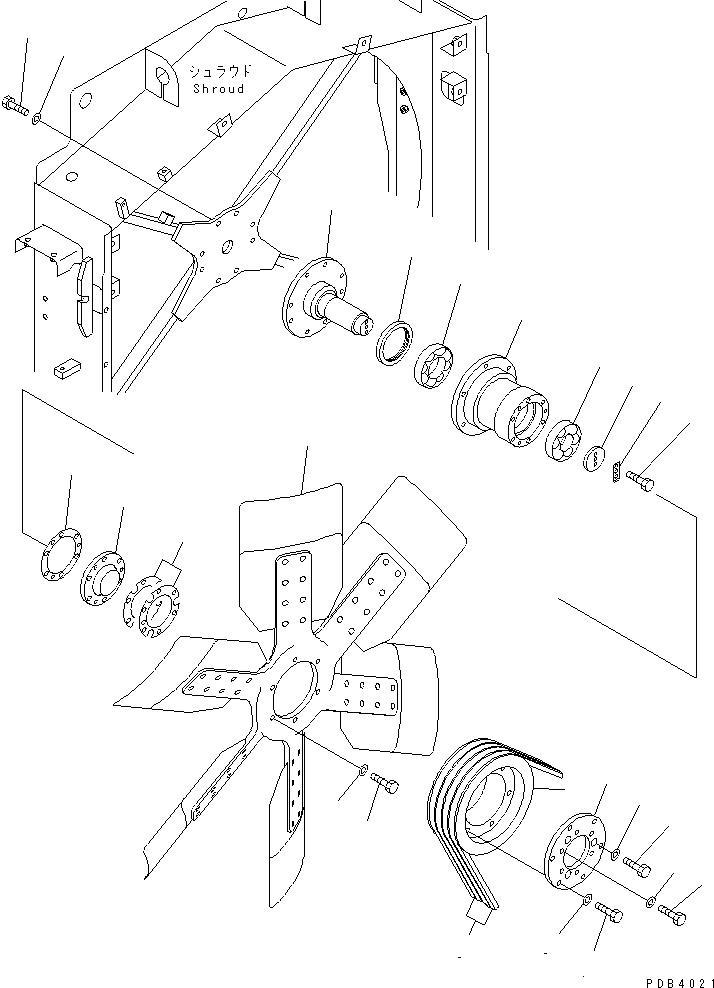 Клиновой ремень (600-736-9650) KOMATSU