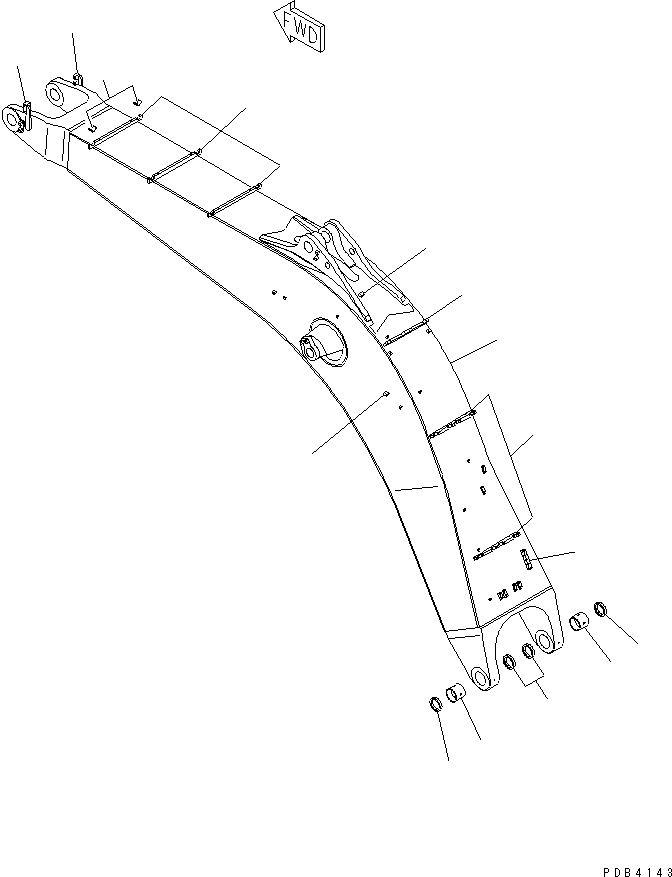 Стрела в сборе 209-70-00160 KOMATSU