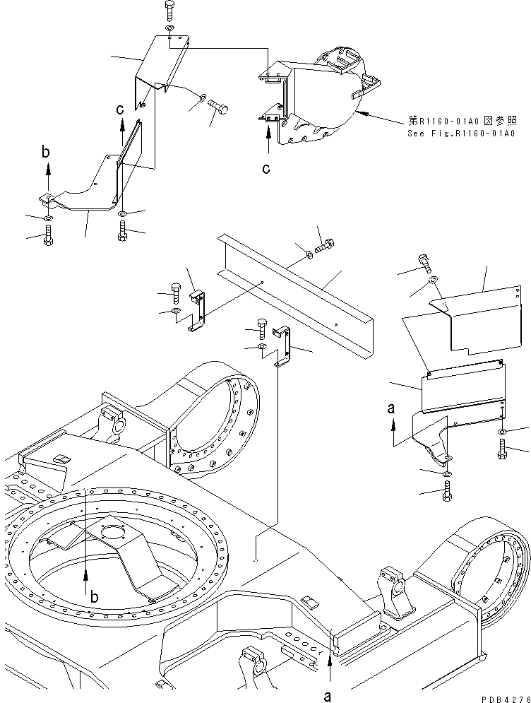 Кронштейн левый 209-30-72330 KOMATSU