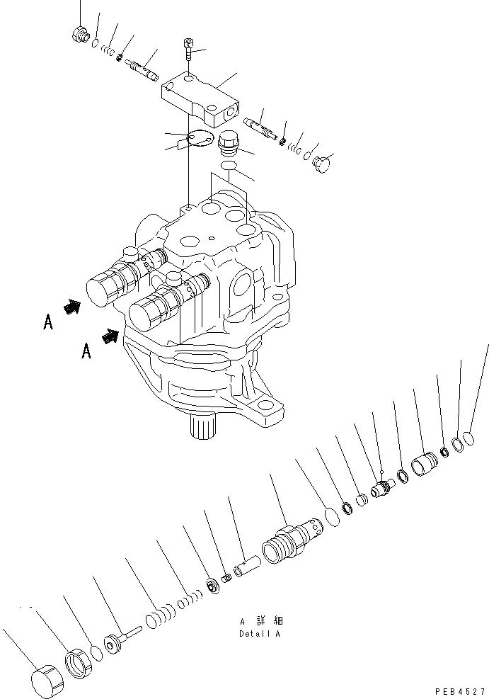 Предохранительный клапан в сборе 702-75-01801 KOMATSU