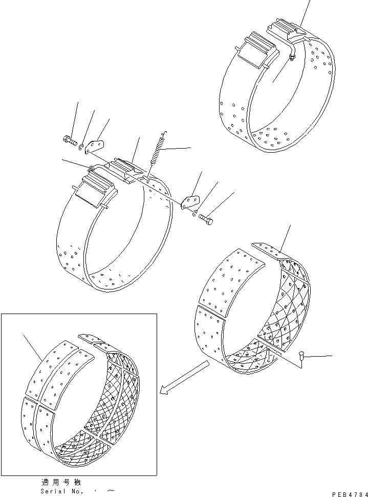 BRAKE BAND ASS'Y,R.H. 195-33-12601 KOMATSU