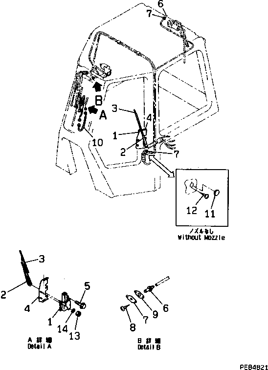 DOOR ASS'Y,L.H. 195-Z11-0100 KOMATSU