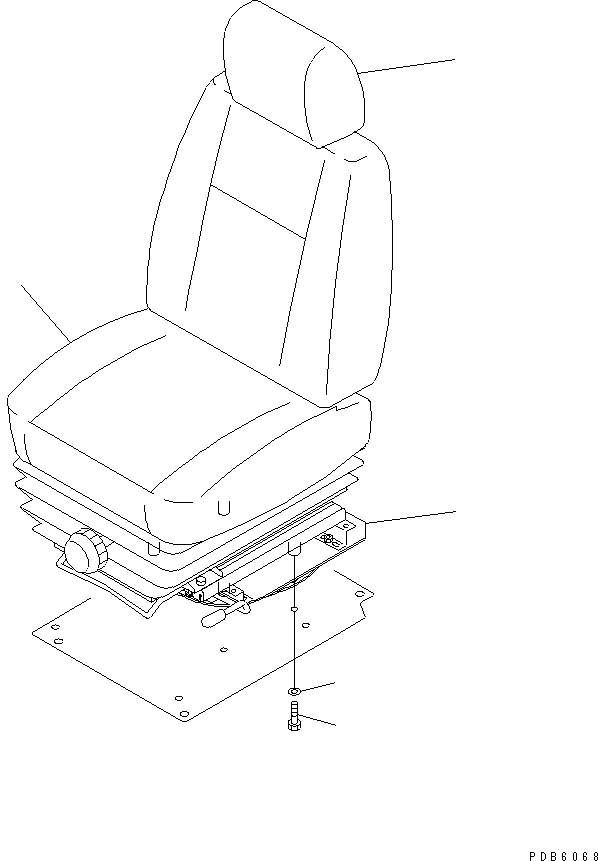 OPERATOR'S SEAT A.,FABRIC SEAT (17A-57-21112) KOMATSU