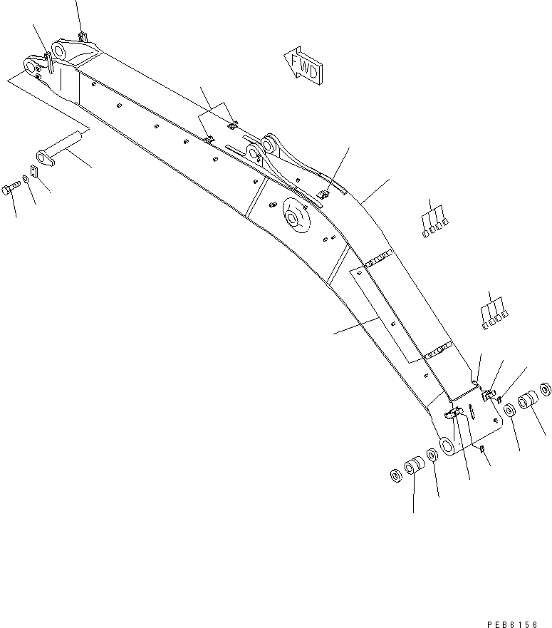Стрела в сборе 208-70-00350 KOMATSU