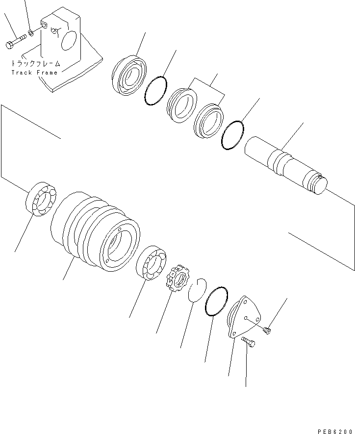 Поддерживающий каток в сборе 208-30-00350 KOMATSU