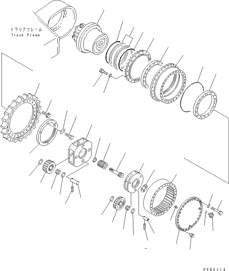 Бортовой редуктор в сборе 208-27-00280 KOMATSU
