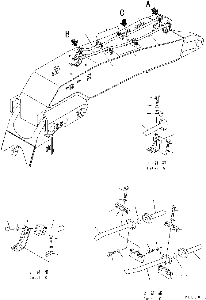 Трубка 209-62-76680 KOMATSU