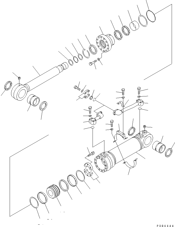 CYLINDER ASS'Y,BOTTOM DUMP 209-63-03360 KOMATSU