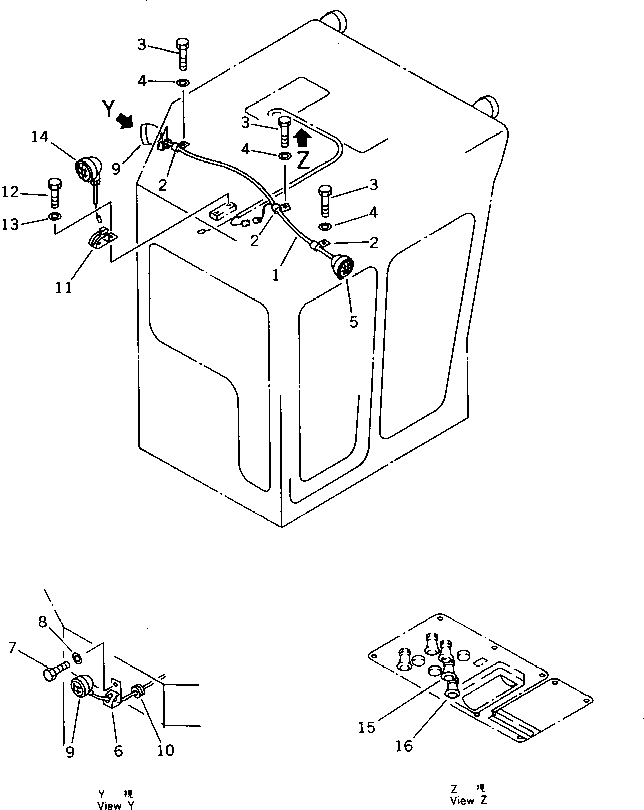 BRACKET (OP) 196-911-2950 KOMATSU
