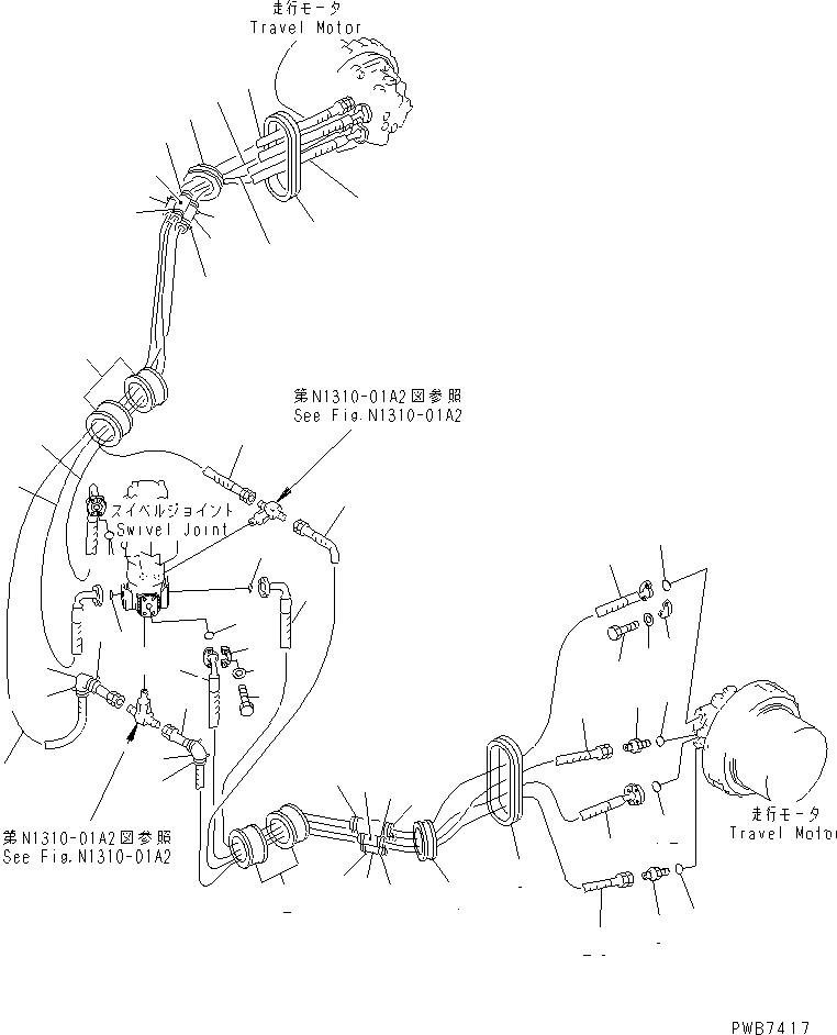 Шланг 07102-20526 KOMATSU