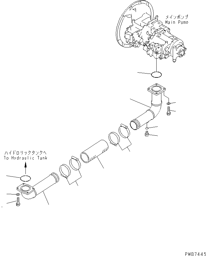 Трубка 207-62-61172 KOMATSU