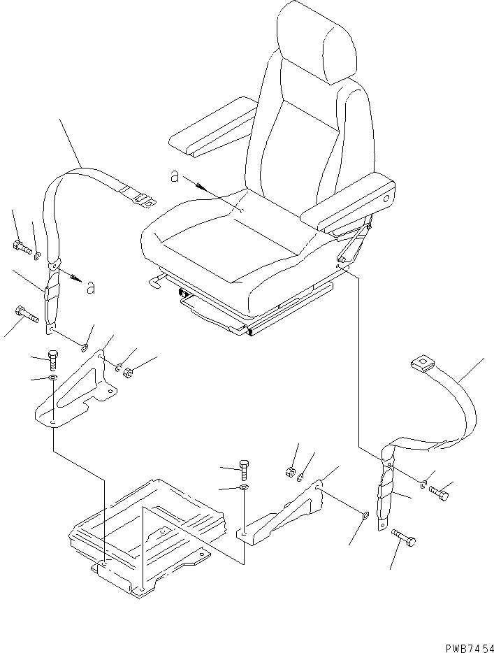 SEAT BELT ASS'Y 203-57-61120 KOMATSU