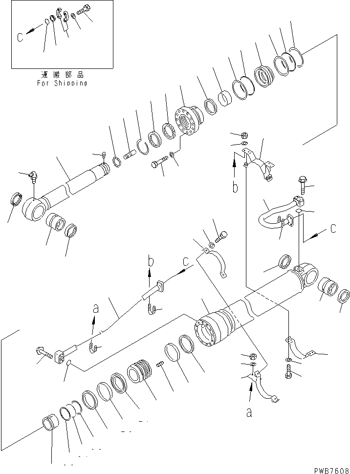 ARM CYLINDER ASS'Y 207-63-02542 KOMATSU