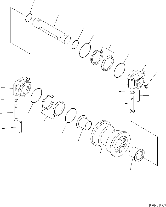 Опорный каток в сборе 21N-30-00151 KOMATSU