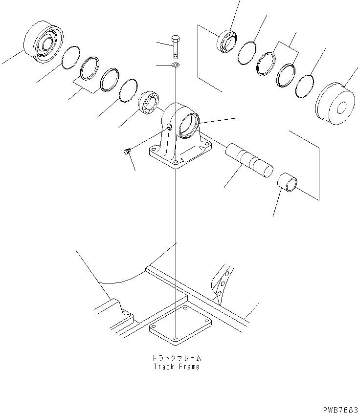 Carrier Roller Assembly 21N-30-00161 KOMATSU