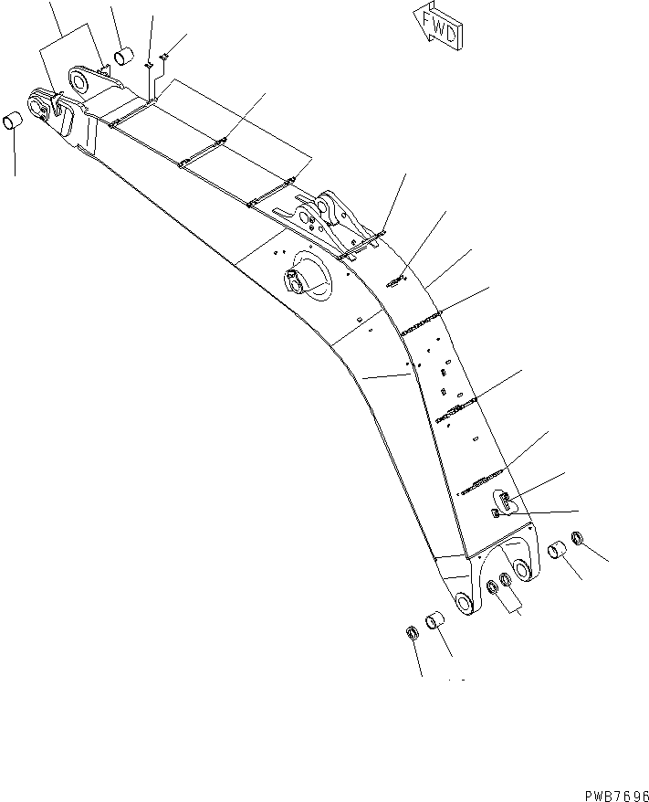 Стрела в сборе 21N-70-00100 KOMATSU