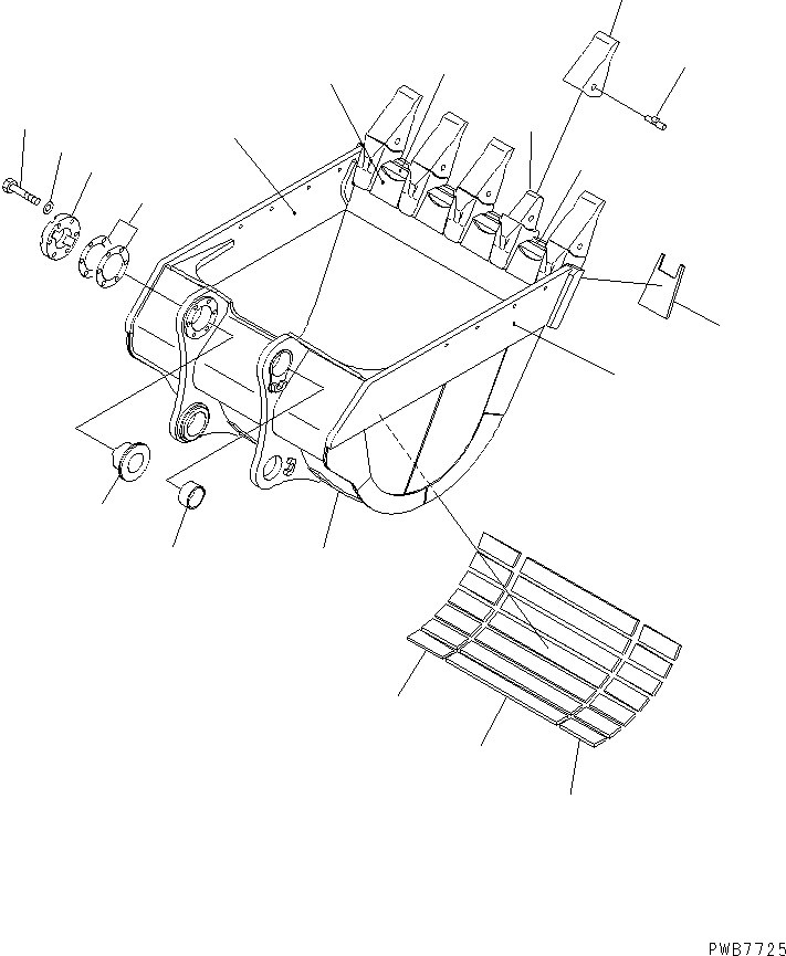 Пластина левая (сварная) 21N-939-3260 KOMATSU
