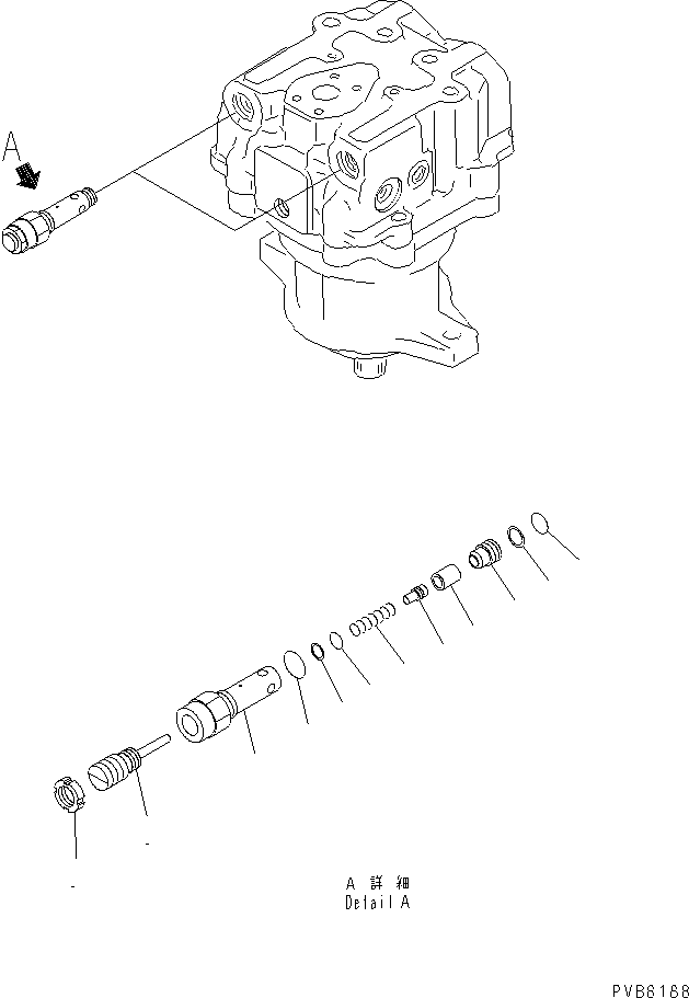 Клапан в сборе, предохранительный 702-77-02700 KOMATSU