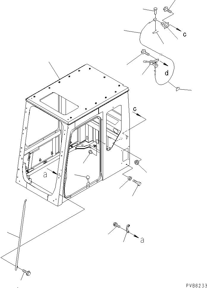 OPERATOR'S CAB ASS'Y,(WITH HEATER) 21N-54-00320 KOMATSU