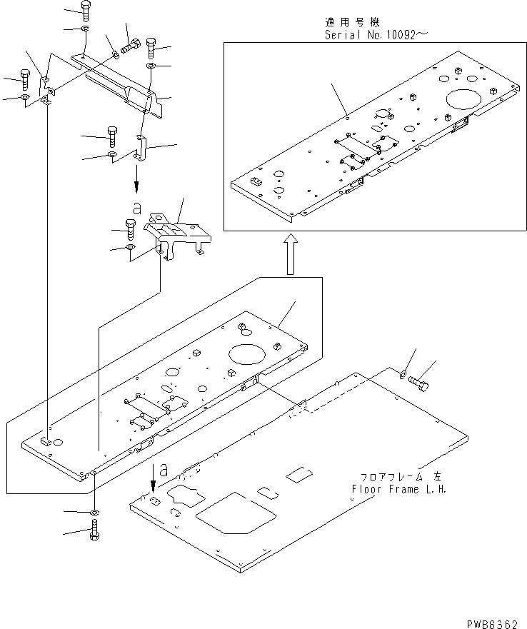 FRAME,FLOOR¤ R.H. 21T-54-71591 KOMATSU