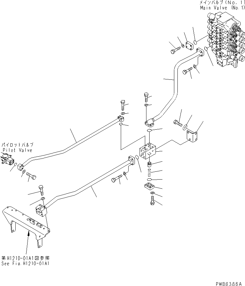 Клапан в сборе 21N-60-32401 KOMATSU