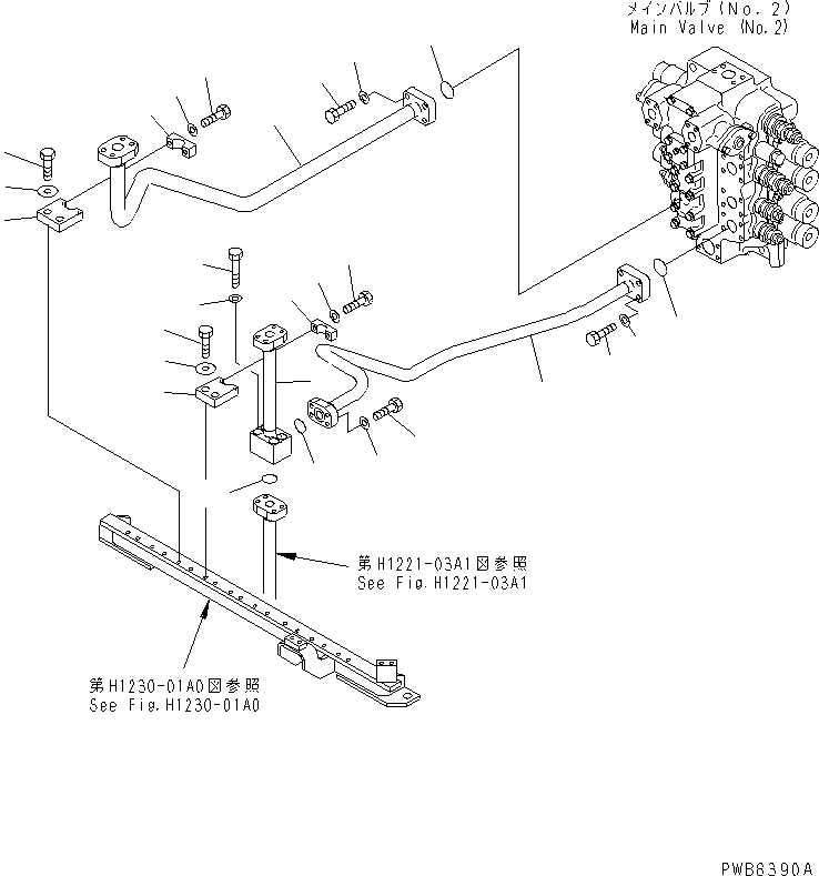 Трубка 21N-62-32341 KOMATSU
