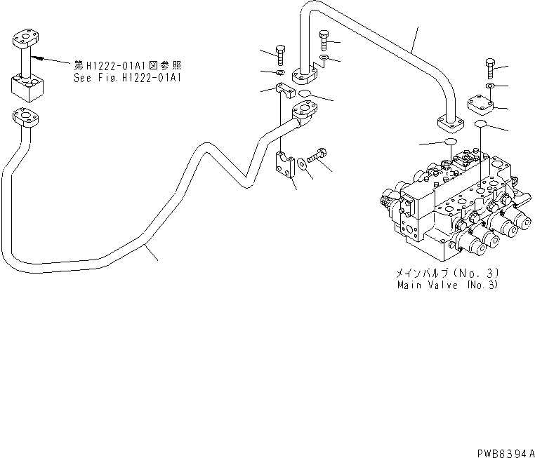 Трубка 21N-62-32471 KOMATSU