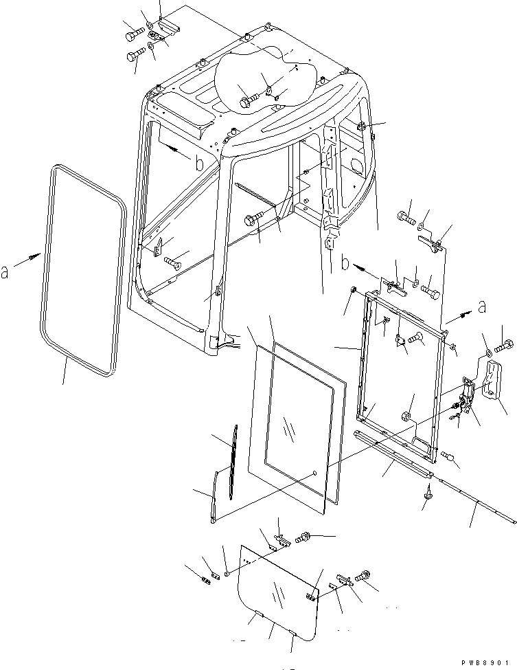 LATCH ASS'Y,R.H. 21J-54-16620 KOMATSU