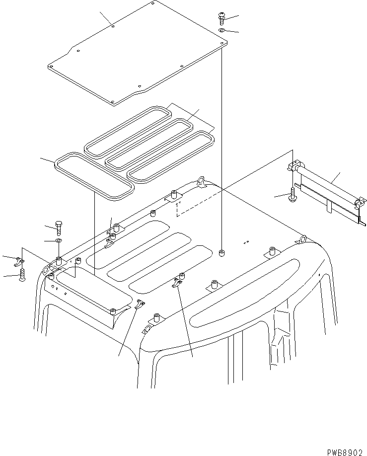 DAM,ROOF 22U-54-14831 KOMATSU