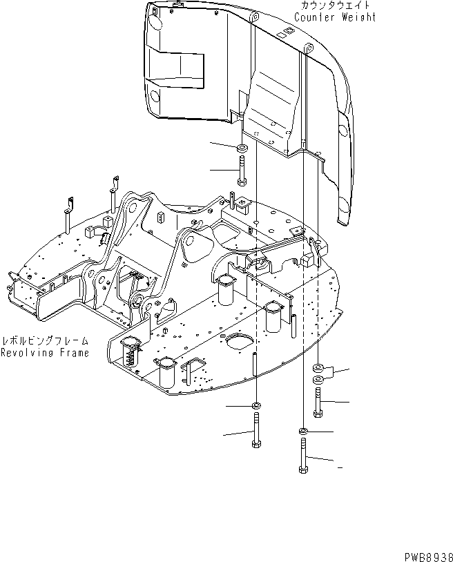Болт 22U-46-13270 KOMATSU