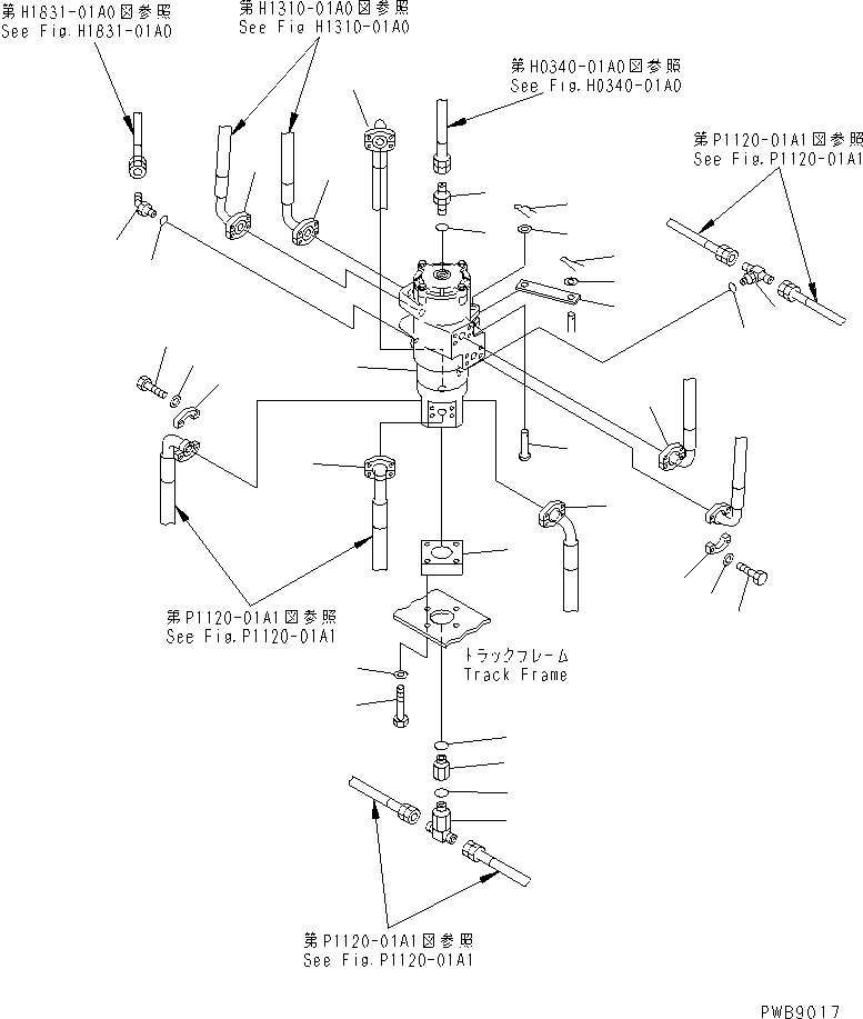 SWIVEL JOINT ASS'Y,(SEE FIG.Y1627-01A0) (703-09-33300) KOMATSU